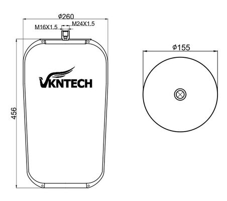 MERCEDES BENZ A 946.320.39.21용 트럭 에어 스프링 Contitech 4737NP22 VKNTECH 1K4757SA로 교체 가능 MERCEDES BENZ A 946.320.39.21 Contitech 4737NP22 피스톤 없음