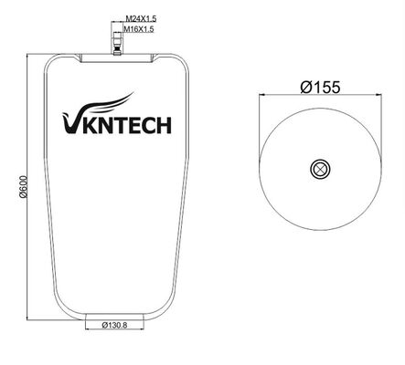 메르세데스-벤츠 트럭 에어 스프링 A 946.328.00.21 Contitech 4838N VKNTECH 1K4838 (피스톤 없음)으로 교체